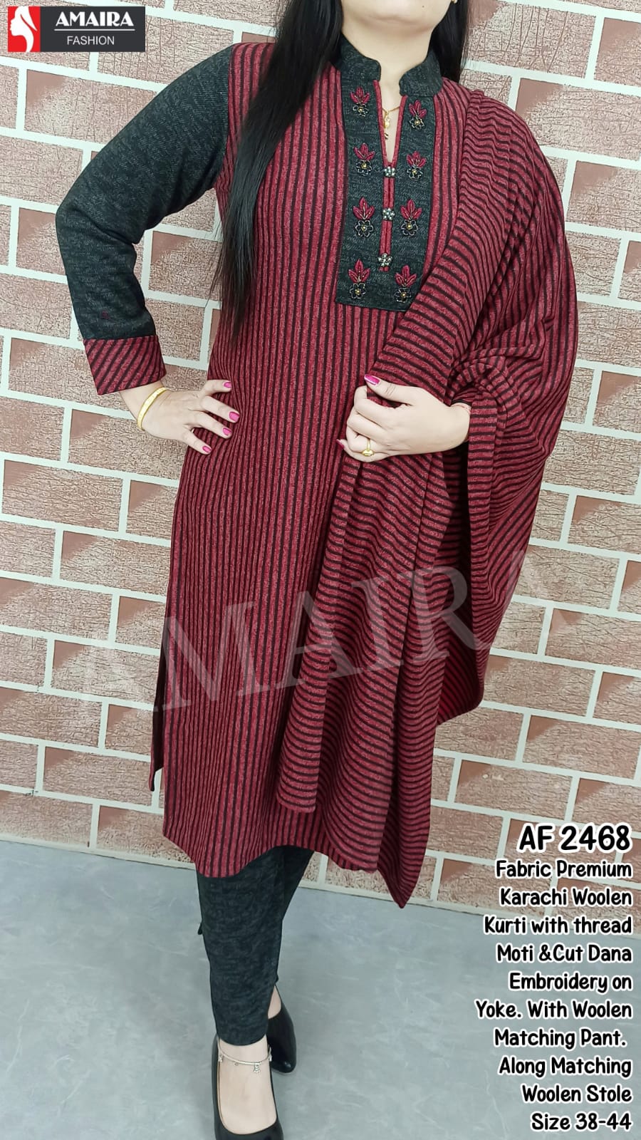 ABSTRACT DESIGNS STYLISH WOOLEN KURTI WITH POCKET FOR WOMEN –  www.soosi.co.in